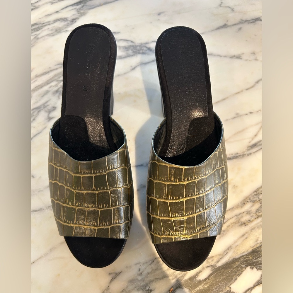 NEW Rachel Comey Pryce Clog Crocodile Embossed Size 10